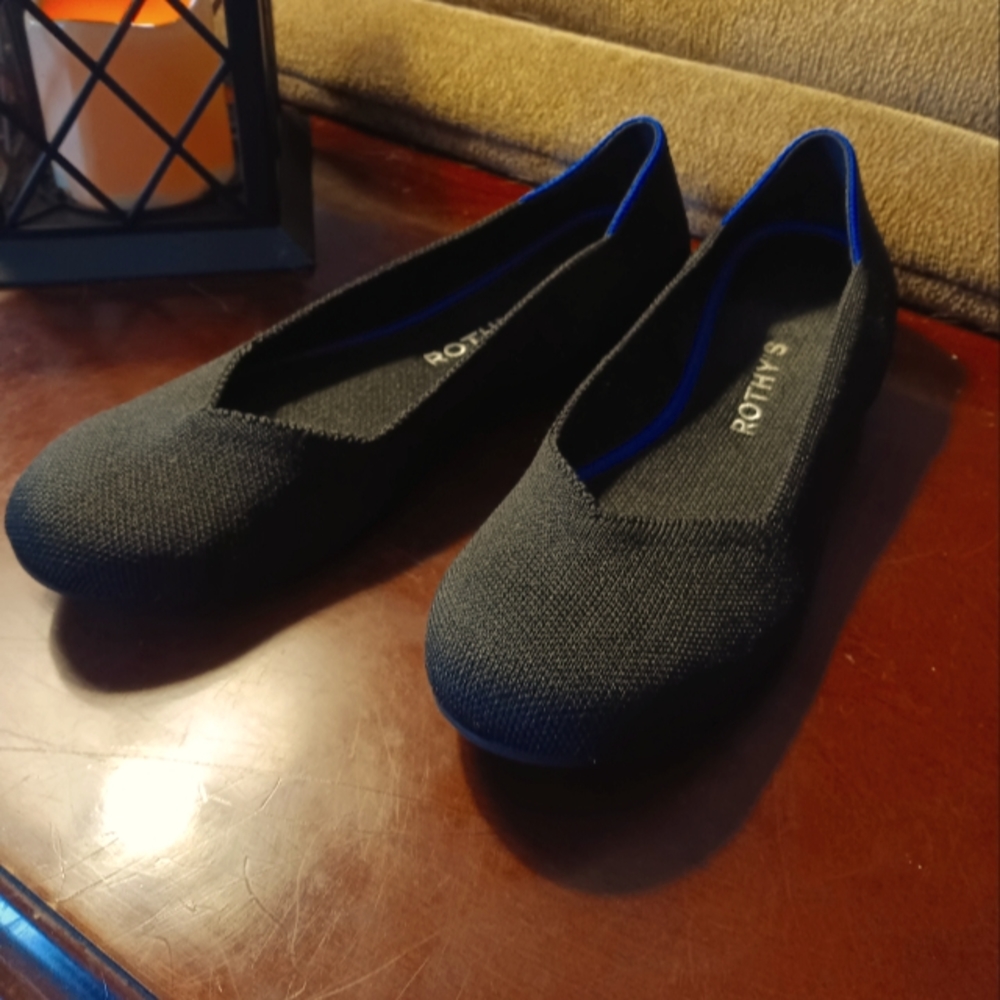 Rothys Black The Flat 7.5